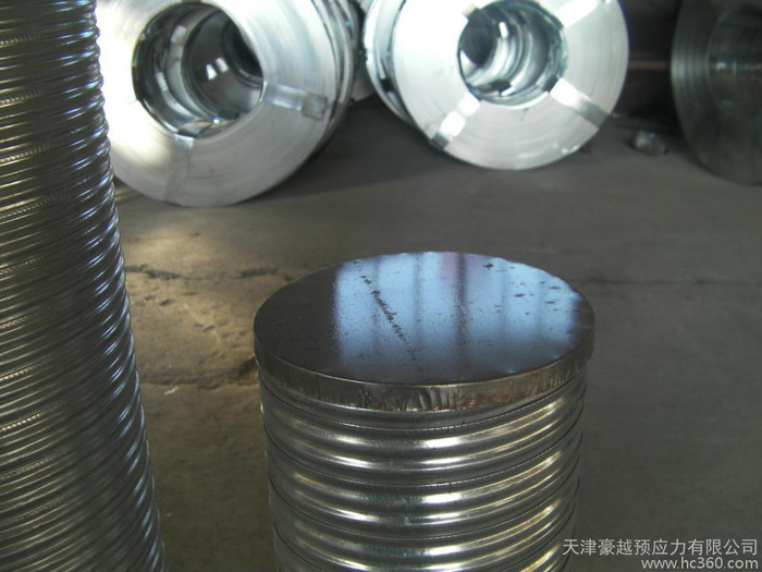 供应天津豪越各种型号0.27*36预应力金属波纹管 镀锌带钢